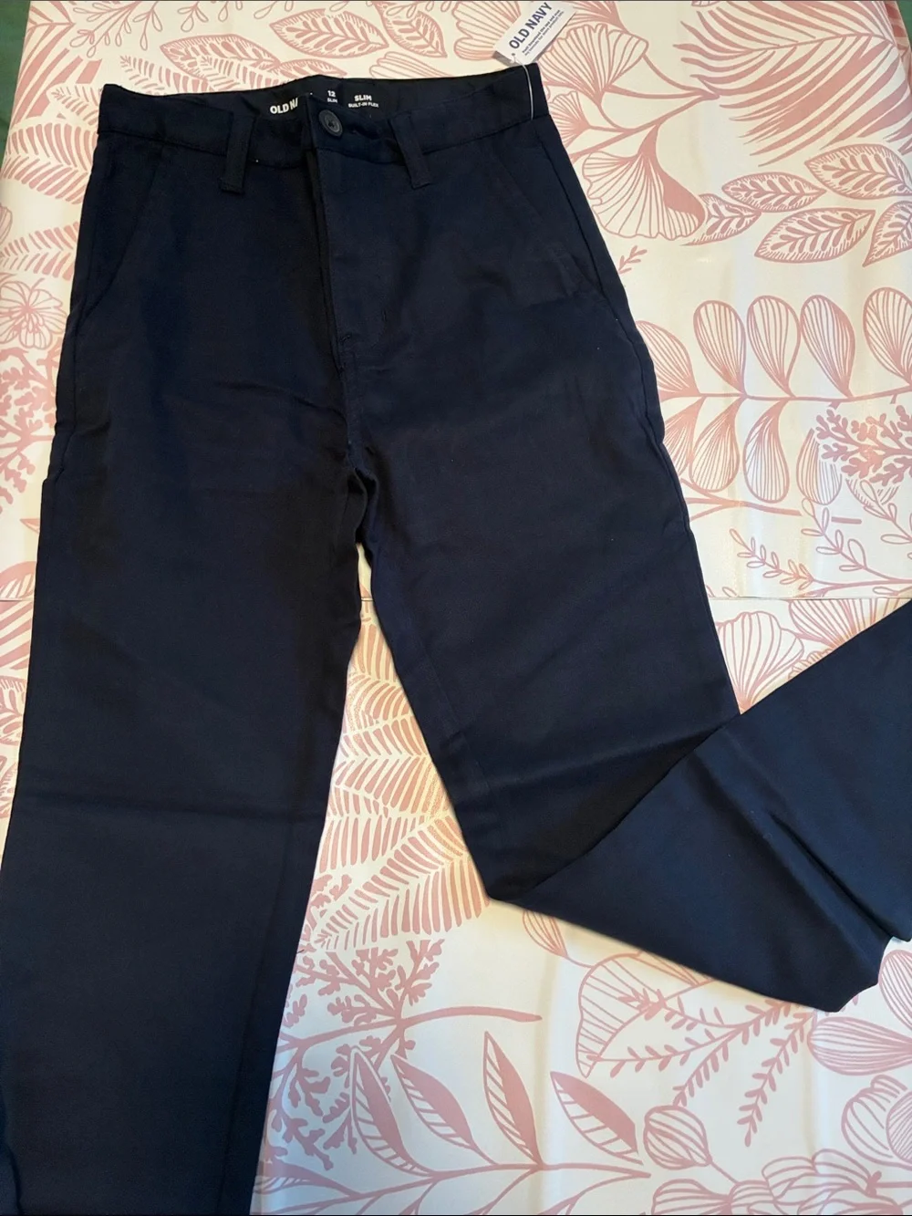 Old Navy Navy Blue Slim Kids Formal Pants